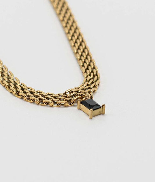 Minimalist Charlotte Necklace for Unisex with High-Quality Stainless Steel and Gold Plating