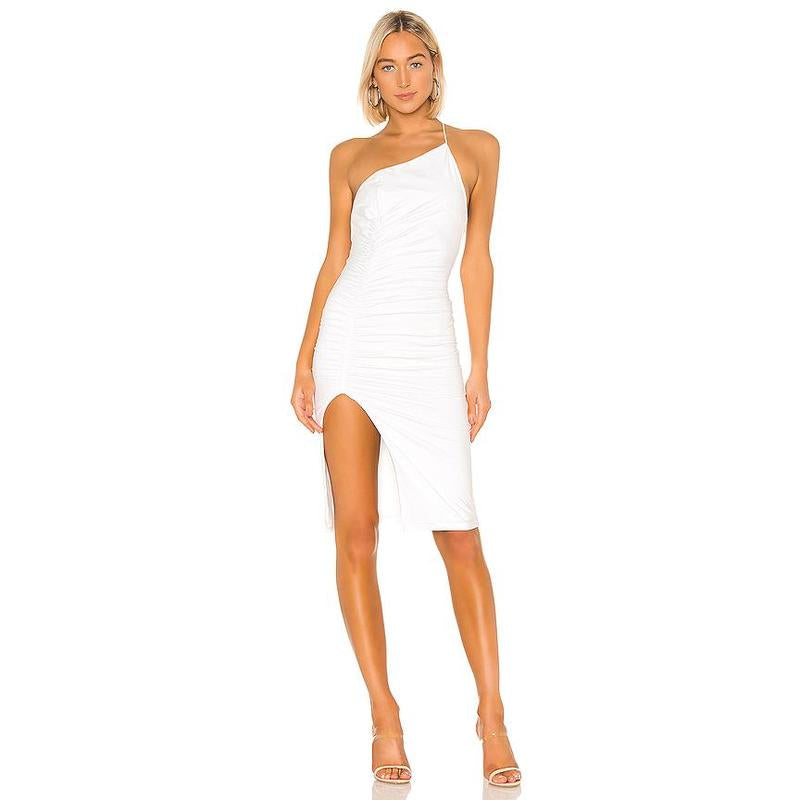 Superdown Brynn Ruched Midi Dress in Black