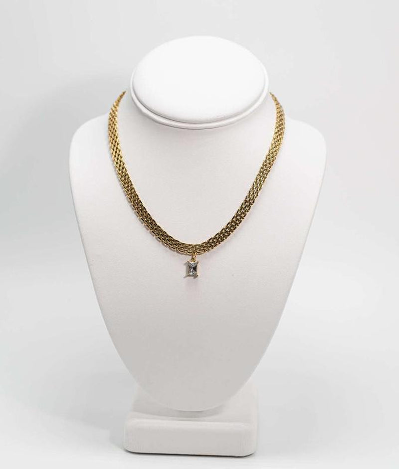 Minimalist Charlotte Necklace for Unisex with High-Quality Stainless Steel and Gold Plating